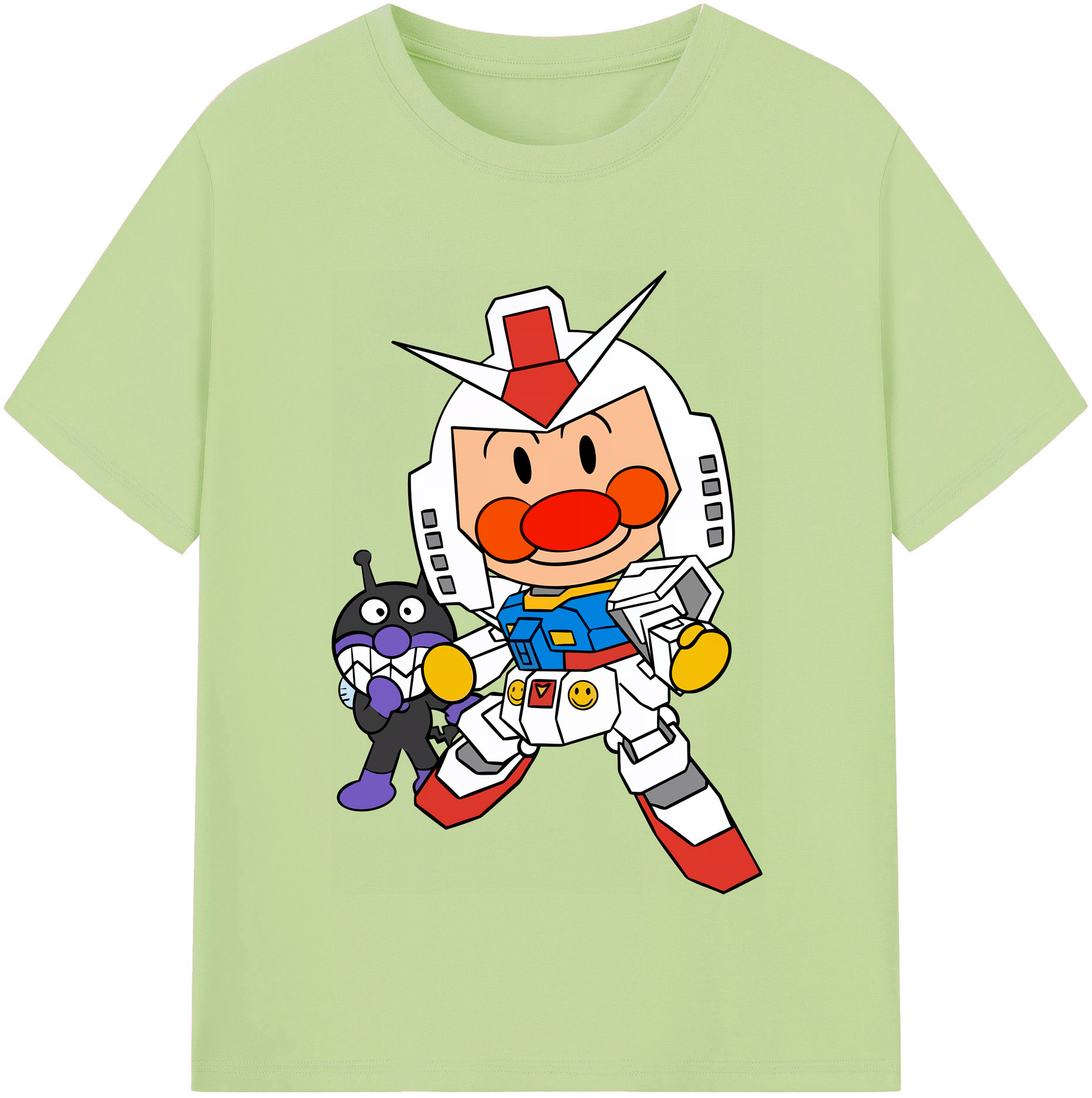 （画像用） アンパンマン Anpanman 綿100％半袖Tシャツ（フロントプリント）